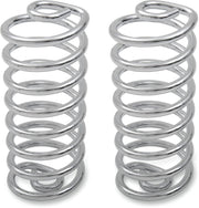 Drag Specialties Seat Springs Chrome Silver Conical Steel Pair #28-60106
