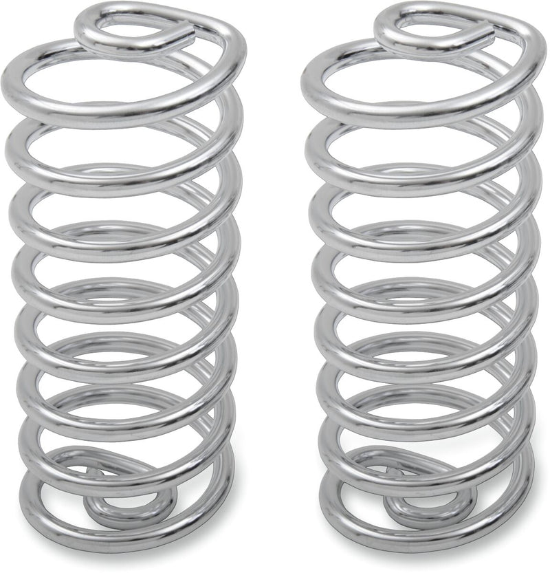 Drag Specialties Seat Springs Chrome Silver Conical Steel Pair #28-60106