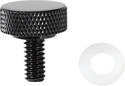 Drag Specialties Seat Knob Kit Black Smooth Steel #370283