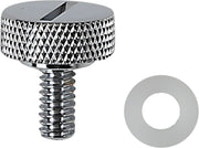 Drag Specialties Seat Knob Kit Chrome Silver Slotted Steel #370297