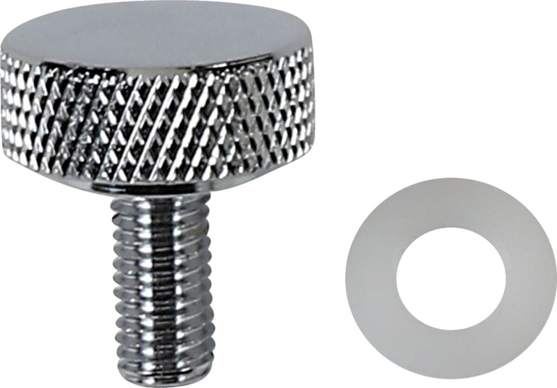 Drag Specialties Seat Knob Kit Chrome Silver Smooth Steel #370280