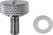 Drag Specialties Seat Knob Kit Chrome Silver Slotted Steel #370295