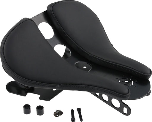 Cult Werk Swing Saddle Old School for 1986-2022 Harley-Davidson Seat Black Solo Seat Leather