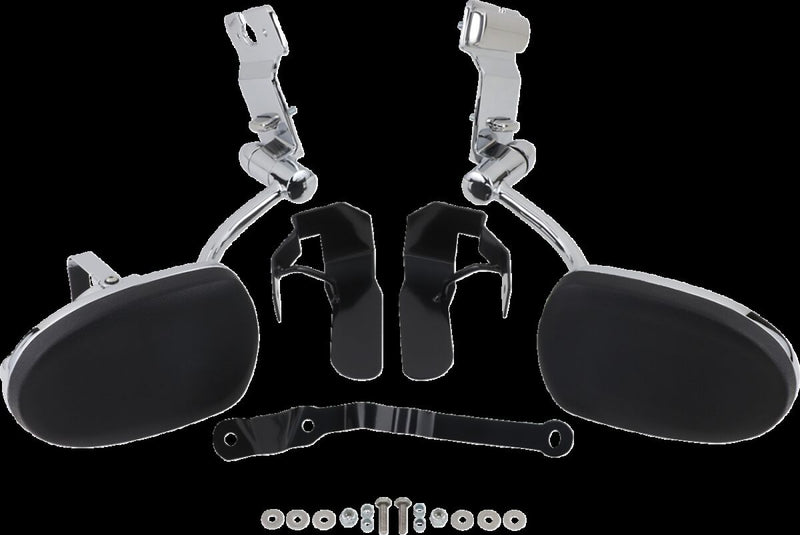 Kuryakyn Passenger Armrest Black Chrome Vinyl Pair #KUR8991