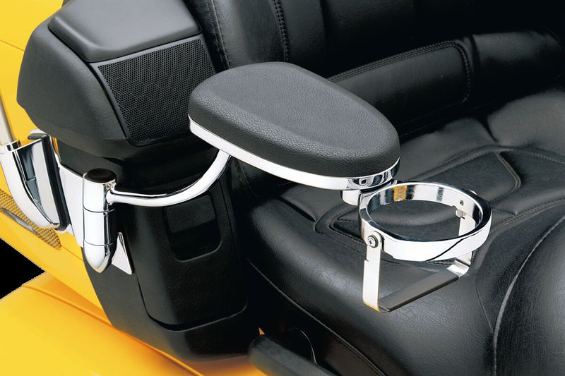 Kuryakyn Passenger Armrest Black Chrome Vinyl Pair #KUR8991