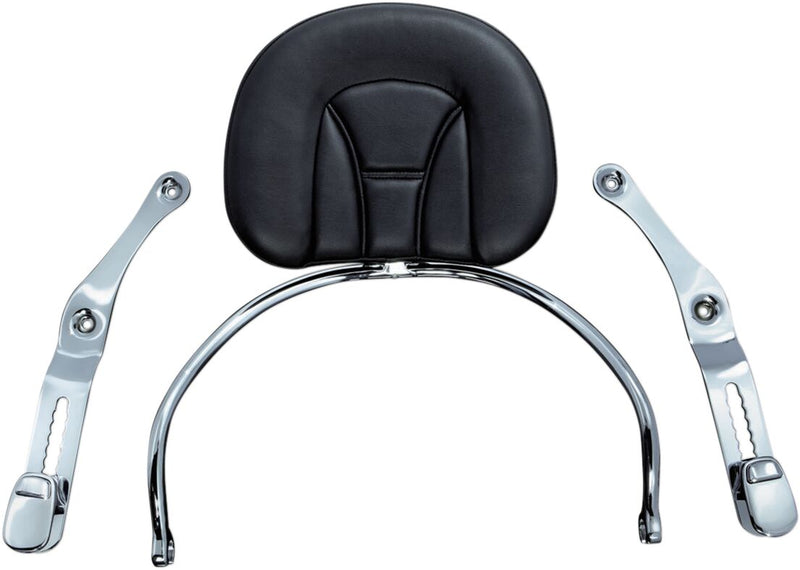 Kuryakyn Revolution Driver Backrest Black Chrome Steel