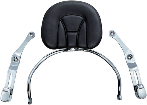 Kuryakyn Revolution Driver Backrest Black Chrome Steel