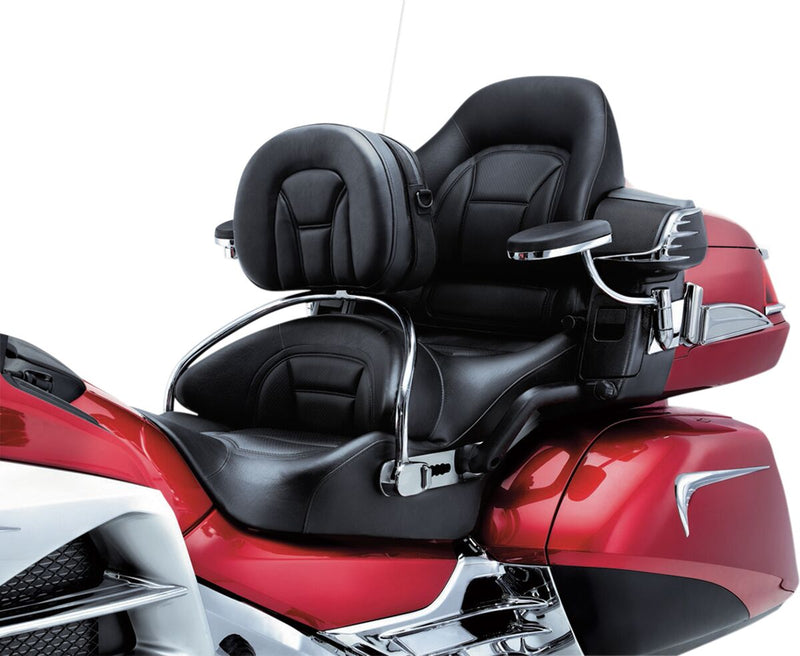 Kuryakyn Revolution Driver Backrest Black Chrome Steel #KUR8930