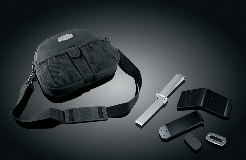 Kuryakyn Plug-N-Go Driver Backrest Black Extra Wide Synthetic Leather Kit