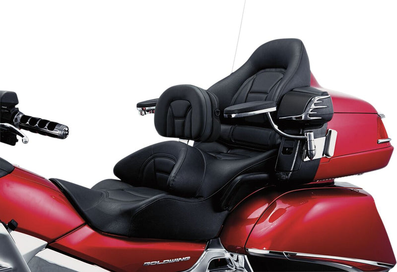 Kuryakyn Plug-N-Go Driver Backrest Black Extra Wide Synthetic Leather Kit