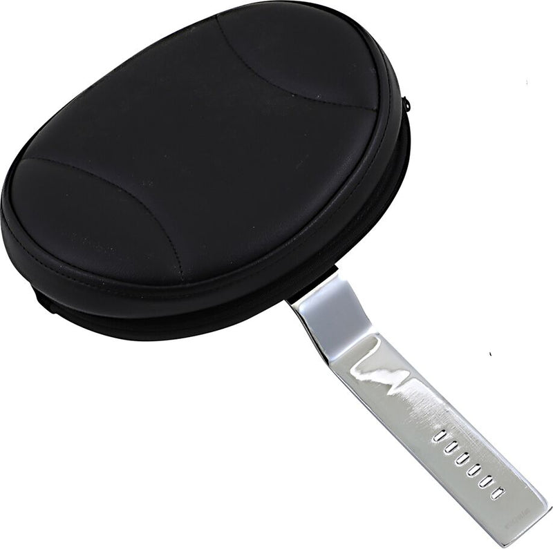 Kuryakyn Plug-N-Go Driver's Backrest Black Chrome Leather #KUR1628