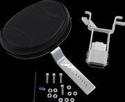 Kuryakyn Plug-N-Go Driver's Backrest Black Chrome Leather #KUR1628