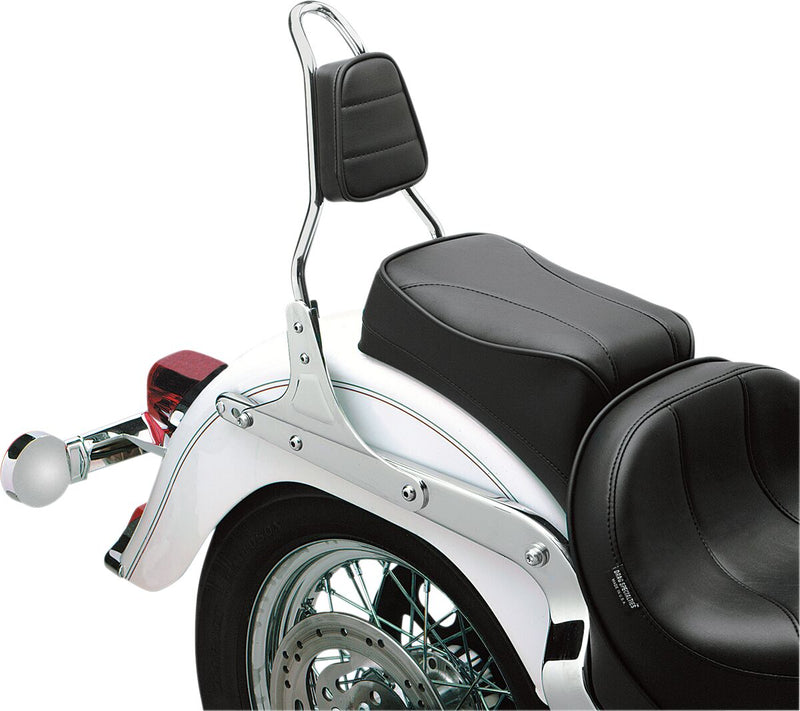 Drag Specialties Horizontal Stitch Tapered Backrest Pad for Round Sissy Bar