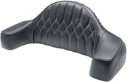 Mustang Seats Black Diamond Stitched Passenger Backrest/Armrest w/White Thread for 2015-2019 Indian Roadmaster Motorcycles