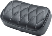 Mustang Seats Black Diamond Stitched Passenger Backrest/Armrest w/White Thread for 2015-2019 Indian Roadmaster Motorcycles