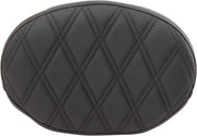 Drag Specialties Double Diamond Oval Sissy Bar Pad w/Black Thread