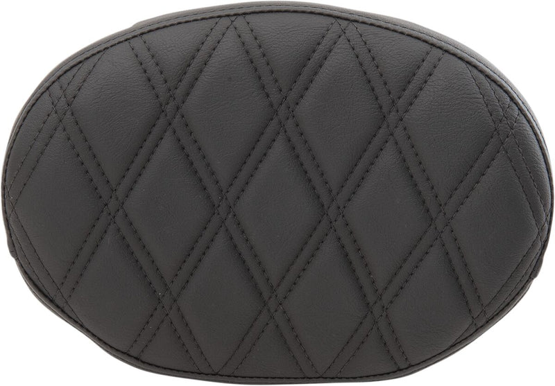 Drag Specialties Double Diamond Oval Sissy Bar Pad w/Black Thread
