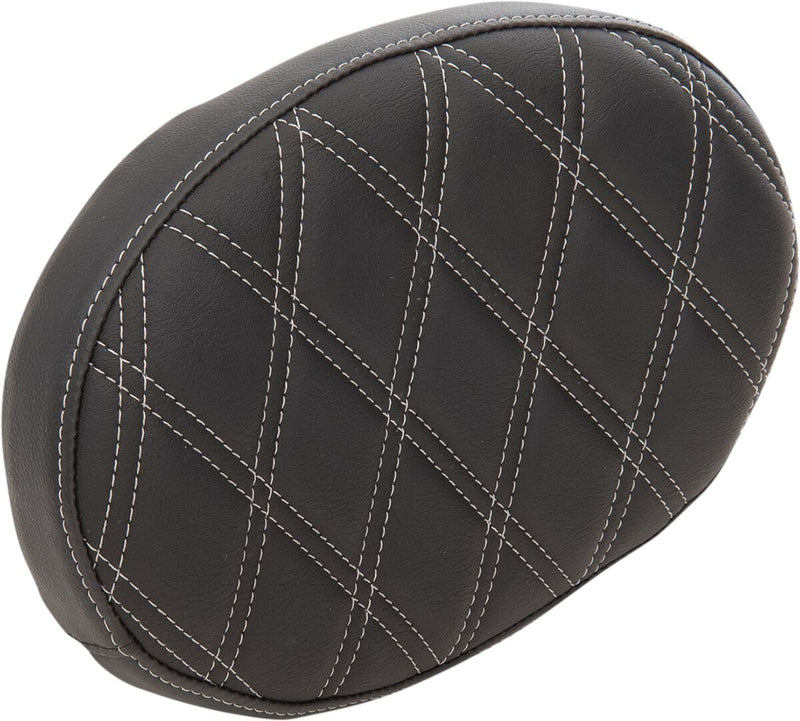 Drag Specialties Double Diamond Oval Sissy Bar Pad w/Silver Thread
