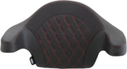 Drag Specialties Red Double Diamond Tour Pak Backrest Pad for 2014-2025 Harley-Davidson Road King Motorcycles
