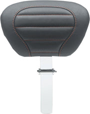 Mustang Deluxe Touring Driver Backrest Black Red Removable #79012AB