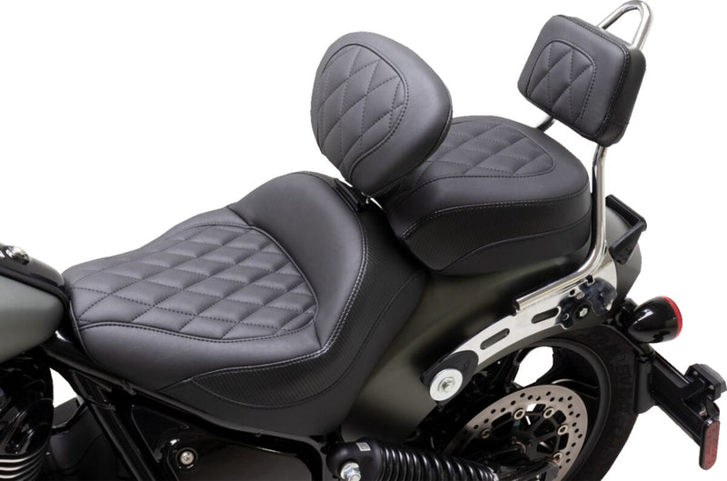 Mustang Touring Sissy Bar Pad for 2022-2024 INDIAN Black Foam Vinyl Each