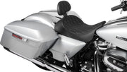 Drag Specialties Seats EZ Glide II™ Small Backrest Black Chrome Leather Vinyl Each