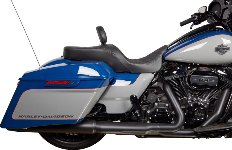 Drag Specialties Seats EZ Glide II™ Small Backrest Black Chrome Leather Vinyl Each