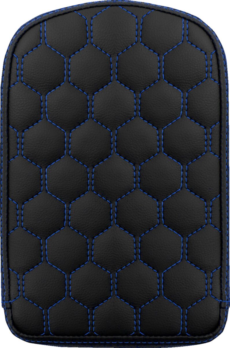 Saddlemen RoadSofa™ Honeycomb Sissy Bar Pad Black Blue Saddlehyde™ #041149BLU