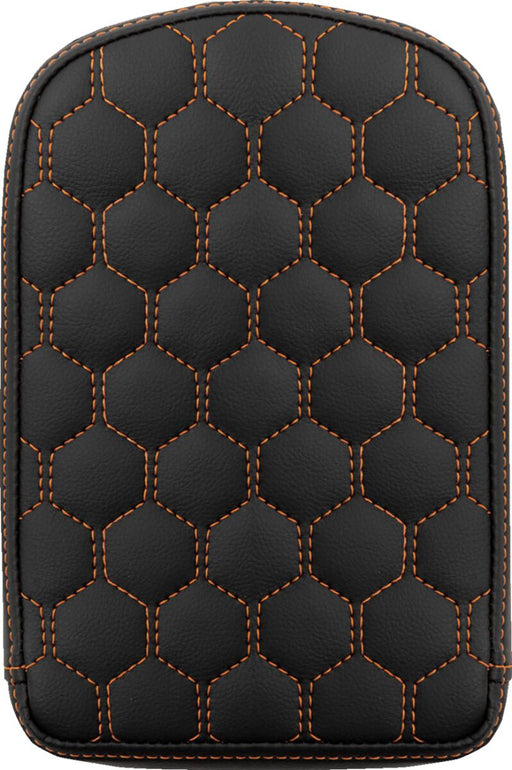 Saddlemen RoadSofa™ Honeycomb Sissy Bar Pad Black Orange Saddlehyde™ #041149ORA
