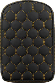 Saddlemen RoadSofa™ Honeycomb Sissy Bar Pad Black Gold Saddlehyde™
