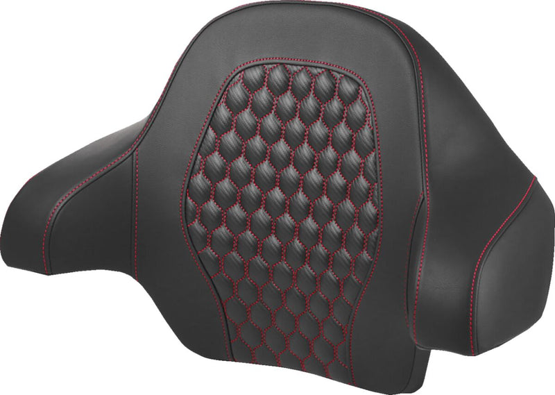 Saddlemen Honeycomb Tour Pack Backrest Pad for 2014-2025 Harley-Davidson Roadsofa™ Black Red Tour-Pak® Saddlehyde™ #814-07-19004