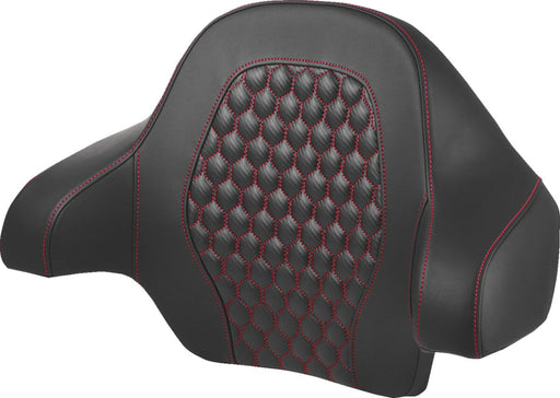 Saddlemen Honeycomb Tour Pack Backrest Pad for 2014-2025 Harley-Davidson Roadsofa™ Black Red Tour-Pak® Saddlehyde™ #814-07-19004