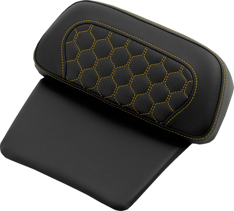 Saddlemen Honeycomb Chopped Tour Pak Pad for 2024-2025 Harley-Davidson Chopped Tour-Pak Black Gold Saddlehyde™ #814-07C-19007