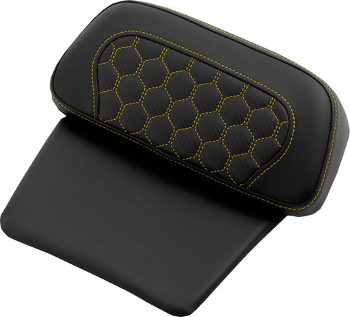 Saddlemen Honeycomb Chopped Tour Pak Pad for 2024-2025 Harley-Davidson Chopped Tour-Pak Black Gold Saddlehyde™ #814-07C-19007