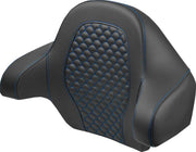 Saddlemen Dragon Scale Tour Pak Backrest Pad for 2014-2025 Harley-Davidson Roadsofa™ Black Blue Tour-Pak® Saddlehyde™