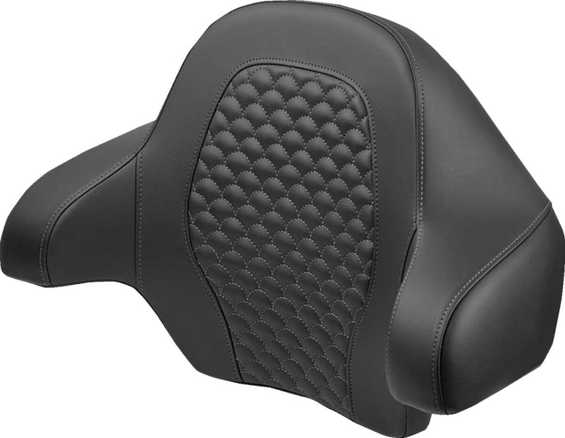 Saddlemen Dragon Scale Tour Pak Backrest Pad for 2014-2025 Harley-Davidson Roadsofa™ Black Grey Tour-Pak® Saddlehyde™ #814-07-20902