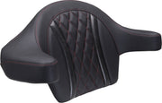 Mustang Extended Arm Wrap-Around Backrest for 2023-2026 Harley-Davidson Black Red