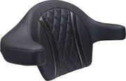 Mustang Extended Arm Wrap-Around Backrest for 2023-2026 Harley-Davidson Black Blue