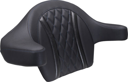 Mustang Extended Arm Wrap-Around Backrest for 2023-2026 Harley-Davidson Black Blue