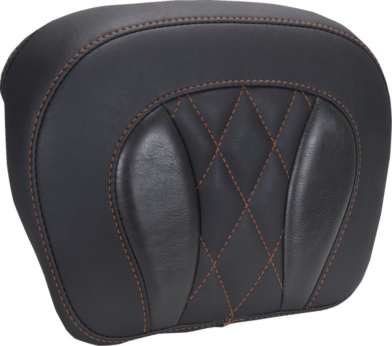 Mustang Chopped Tour-Pak® Sissy Bar Pad for 2023-2026 Harley-Davidson Black Orange