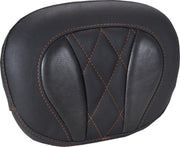Mustang Deluxe Sissy Bar Pad for 2023-2026 Harley-Davidson Black Orange