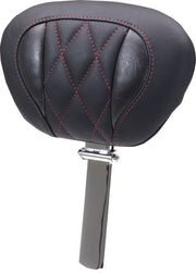 Mustang Deluxe Touring Driver Backrest for 2023-2026 Harley-Davidson Black Red Removable