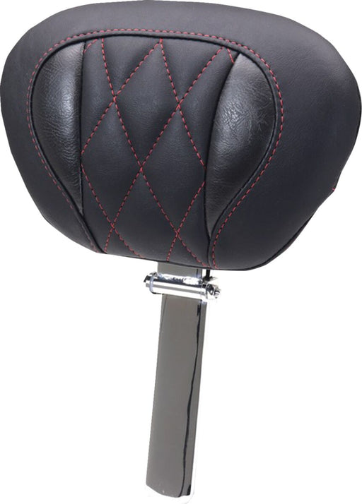 Mustang Deluxe Touring Driver Backrest for 2023-2026 Harley-Davidson Black Red Removable