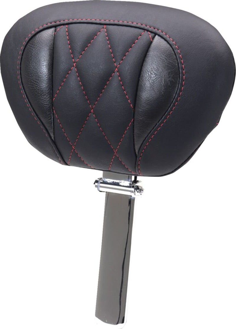 Mustang Deluxe Touring Driver Backrest for 2023-2026 Harley-Davidson Black Red Removable #89460DC
