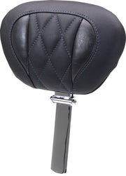 Mustang Deluxe Touring Driver Backrest for 2023-2026 Harley-Davidson Black Blue Removable