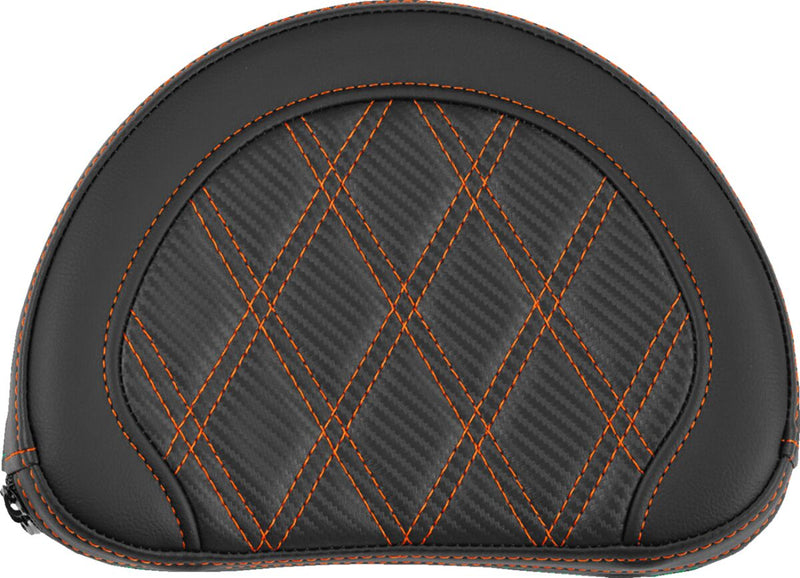 Saddlemen Contoured Sissy Bar Pad Black Orange Half-Moon Saddlehyde™ #051320703