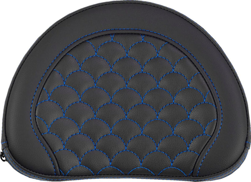 Saddlemen Contoured Sissy Bar Pad Black Blue Half-Moon Saddlehyde™ #051320901