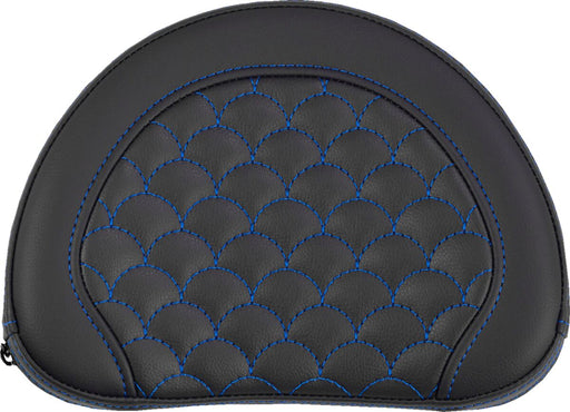 Saddlemen Contoured Sissy Bar Pad Black Blue Half-Moon Saddlehyde™ #051320901