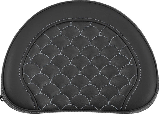 Saddlemen Contoured Sissy Bar Pad Black Silver Half-Moon Saddlehyde™