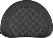 Saddlemen Contoured Sissy Bar Pad Black Silver Half-Moon Saddlehyde™ #051320905